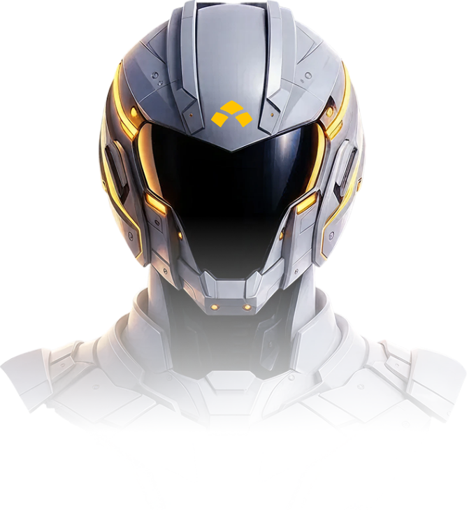 RidgeX bot model with RidgeX logo on forehead